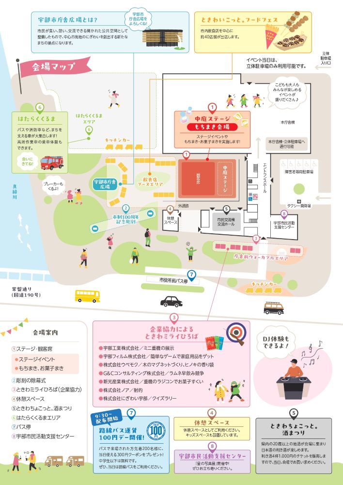 宇部市庁舎広場オープニングイベント「ときわいこっと。」