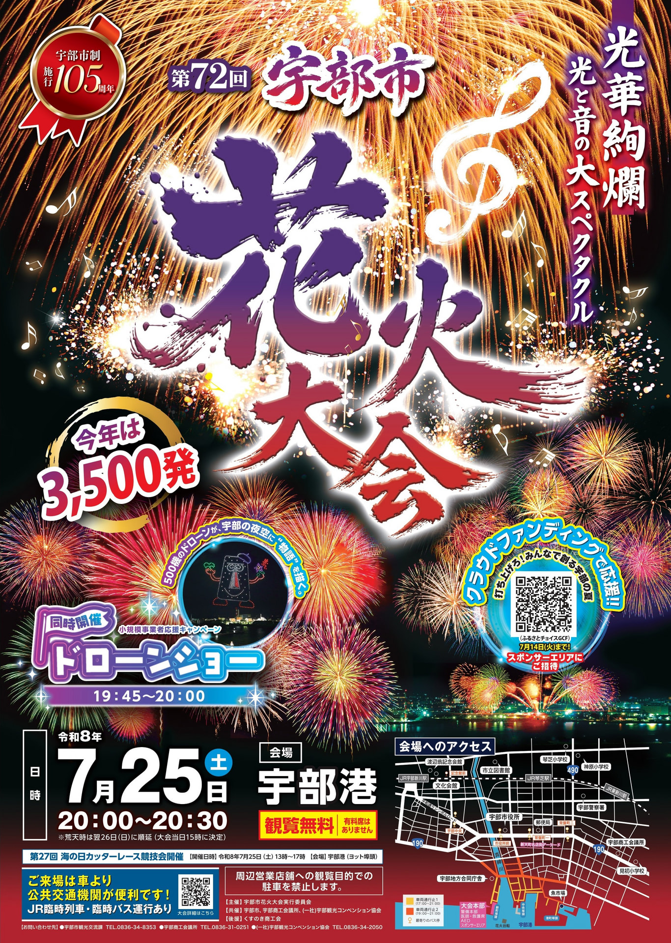 第７２回　宇部市花火大会